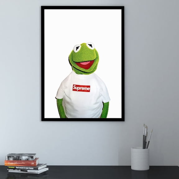 Kermit Streetwear Poster Cool Muppets Art Print, Unframed Paper Poster 8x10in