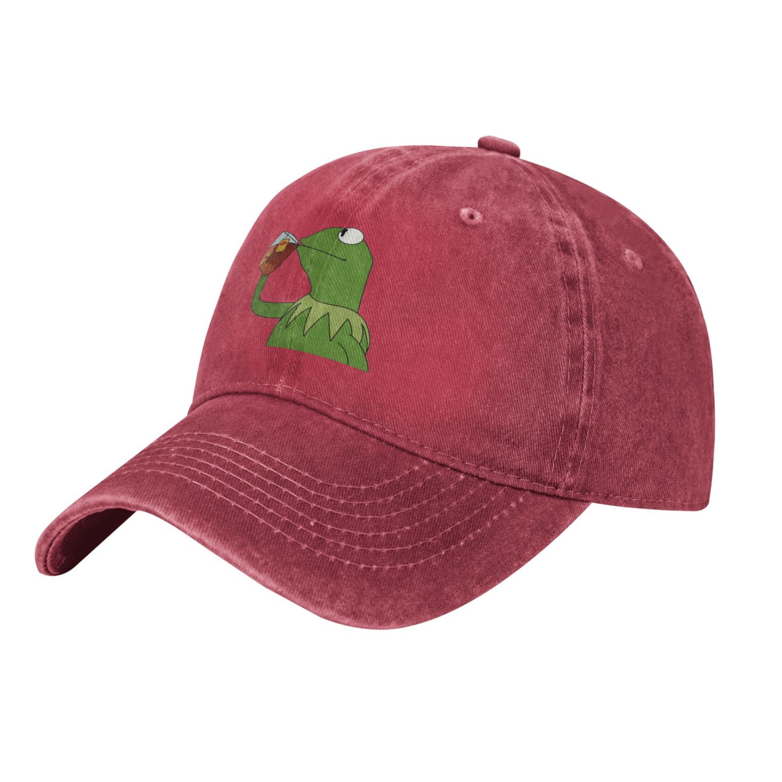 Kermit The Frog Baseball Cap Vintage Washed Distressed Cap Golf