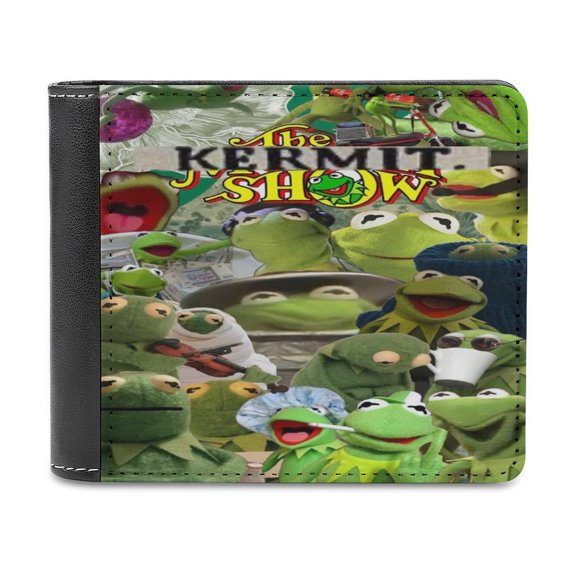 Ker-mit The Fro PU Leather Wallet with Multiple Card Slot Lightweight Wallet