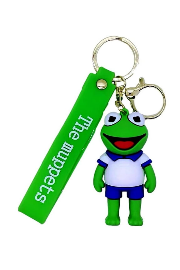 Kermit The Frog Themed Silicone 3D Charm Keychain Keyring