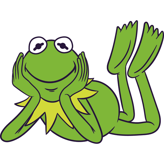 Kermit The Frog Vinyl Decal Kids Bedroom Nursery Art Green Frog Muppet Character Removable Wall Decoration | 20" x 28" Living Room Home Sesame Street Decor Design Vinyl Adhesive Wall Sticker