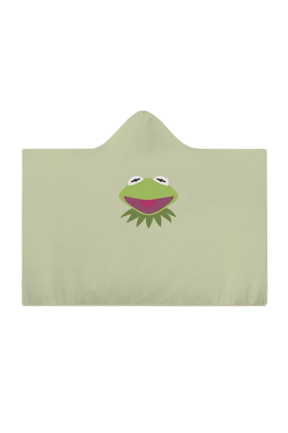 Kermit The Frog Wearable Fleece Blanket Hoodie Cloak Hooded Blanket 40"x50"