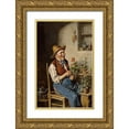 thumbnail image 1 of Kern, Herman 10x14 Gold Ornate Wood Framed with Double Matting Museum Art Print Titled - The Gardener, 1 of 4