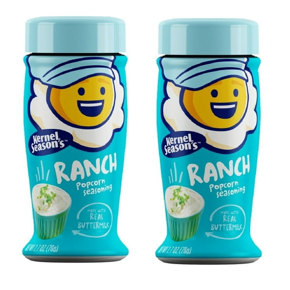 Kernel Seasons Popcorn Seasoning, Cool Ranch Flavored Snack Seasoning Shakers (Pack of 2)