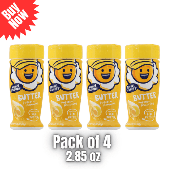 Kernel Season's Butter Popcorn Seasoning, 2.85 oz Shakers, 4 Pack
