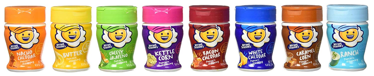 Kernel Season's Classic Mini Popcorn Seasoning, Assorted Variety Pack, 8 Count