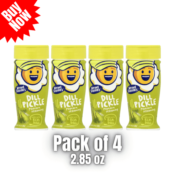 Kernel Season's Dill Pickle Popcorn Seasoning, 2.85 oz Shakers, 4 Pack