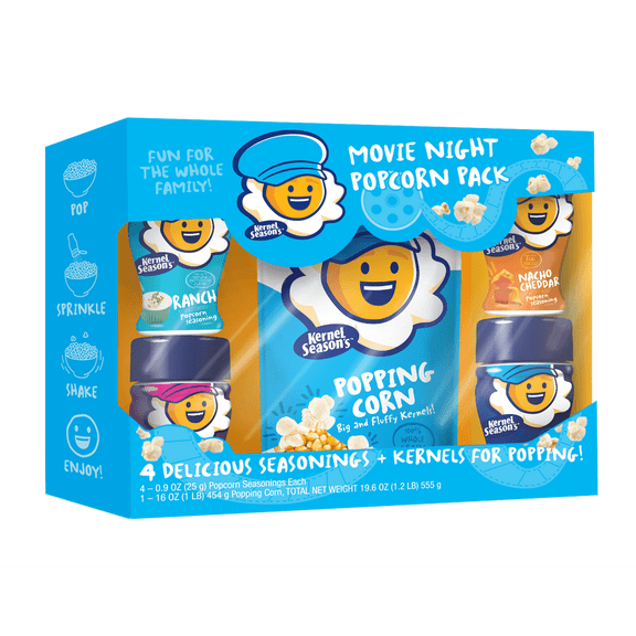 Kernel Season's Movie Night Popcorn Party Pack with Popping Corn and Seasonings