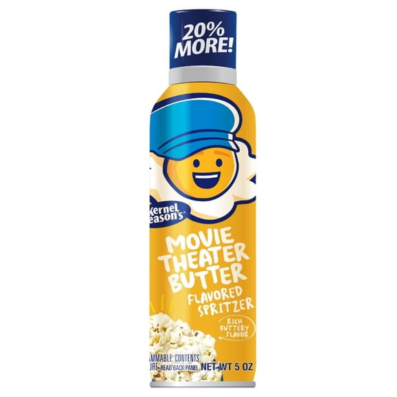 Kernel Season's Movie Theater Butter Flavor Popcorn Spritzer Application: Comes in a spray bottle. Spray over popcorn from ~610inches away