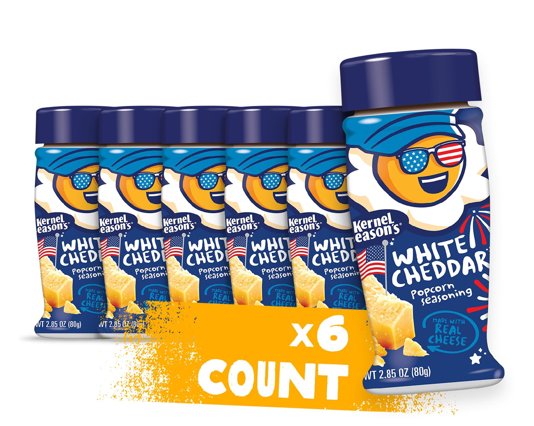 Kernel Season's Popcorn Seasoning, DMF15 White Cheddar, 2.85 Ounce (Pack of 6)