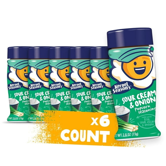 Kernel Season's Popcorn Seasoning, WHF2 Sour Cream & Onion, 2.6 ounce (Pack of 6)