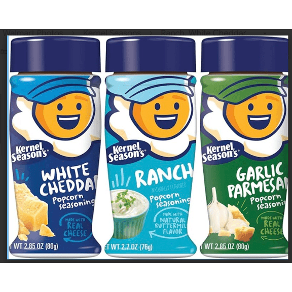 Kernel Season's Popcorn Seasoning Variety Pack (Ranch, White Cheddar, Garlic Parmesan)