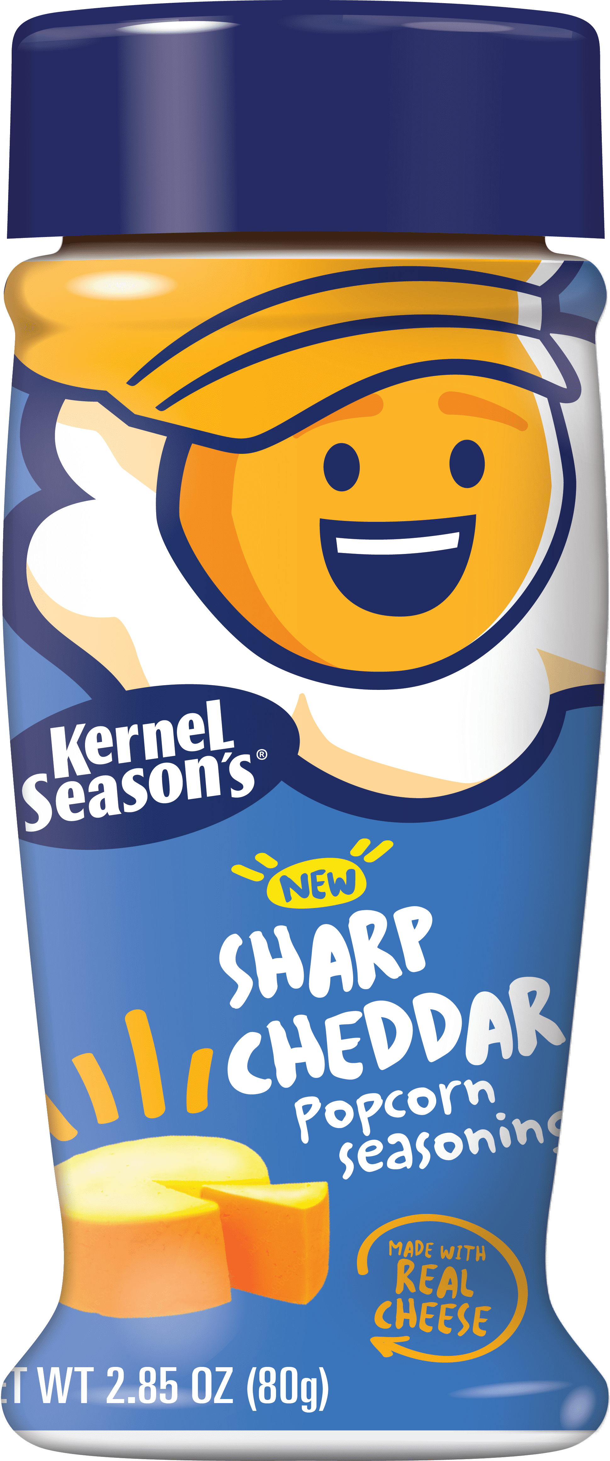 Kernel Season's Sharp Cheddar Popcorn Seasoning, 2.85 oz, Allergens Not Contained, Shelf-Stable