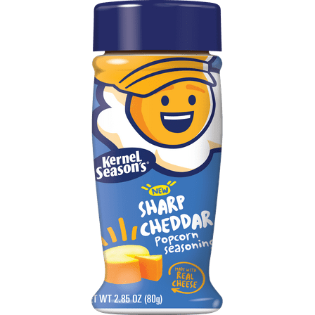 Kernel Season's Sharp Cheddar Popcorn Seasoning, 2.85 oz, Allergens Not Contained, Shelf-Stable