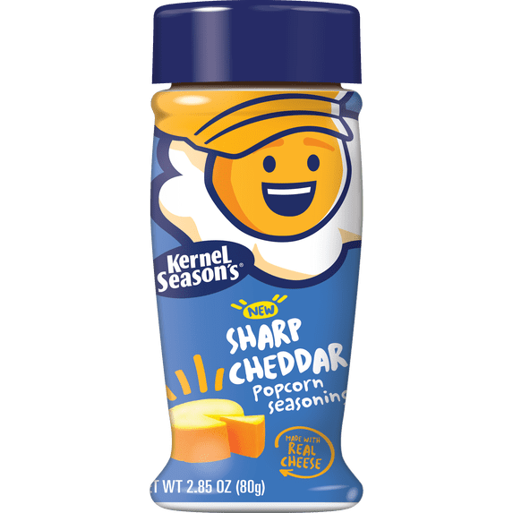 Kernel Season's Sharp Cheddar Popcorn Seasoning, 2.85 oz, Allergens Not Contained, Shelf-Stable