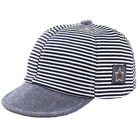 Kernelly Baby Boy Baseball Cap Striped Sunhat Letter Sun Protection Hat
