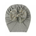thumbnail image 1 of Kernelly Baby Girl Hat Solid Knotted Bowknot Big Hair Bow Beanie Turban Hats Caps Wide Headwraps for, 1 of 5