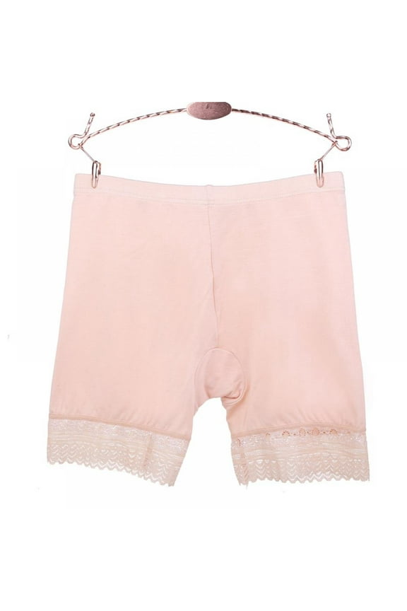 Slip Shorts for Under Dresses Anti Chafing Thigh Bands Underwear Women Girls Lace Stretch Safety Pants