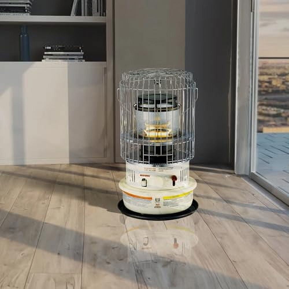 Kero World Kerosene Convection Wick Heater with Radiant and Convective Heat, Lightweight Portable Compact Design, and Sure Seat Chimney System, White.
