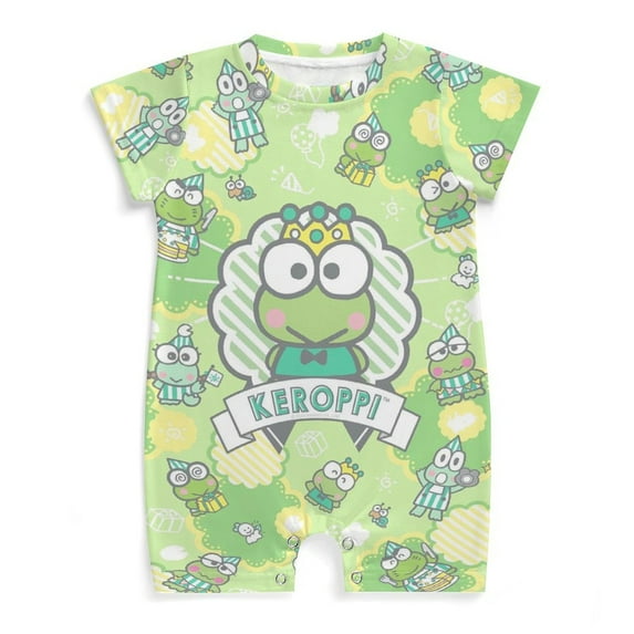 Keroppi Baby Boy Girl Romper Short Sleeve Cotton Bodysuit Outfits Jumpsuit Summer One Piece Clothes