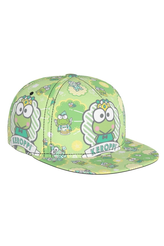 Keroppi Baseball Cap For Men, Women & Kids, Classic Flat Brim Hat Hip Hop Trucker Hat Adjustable Snapback Hat