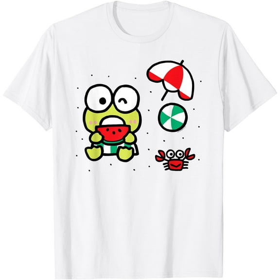 Keroppi Beach Summer Watermelon DTG Print Unisex T-Shirt