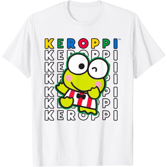 Keroppi Colorblock Name DTG Print Unisex T-Shirt