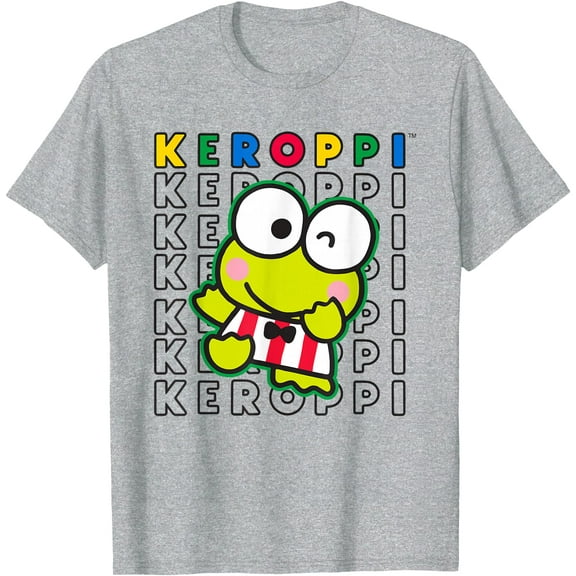 Keroppi Colorblock Name DTG Print Unisex T-Shirt