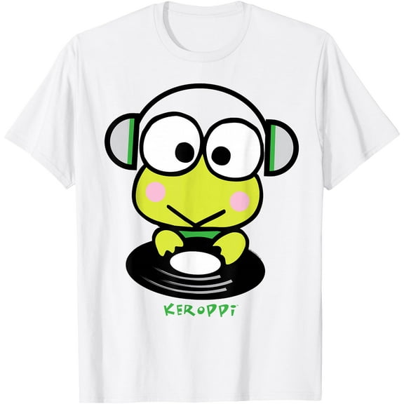 Keroppi DJ Record Spin DTG Print Unisex T-Shirt