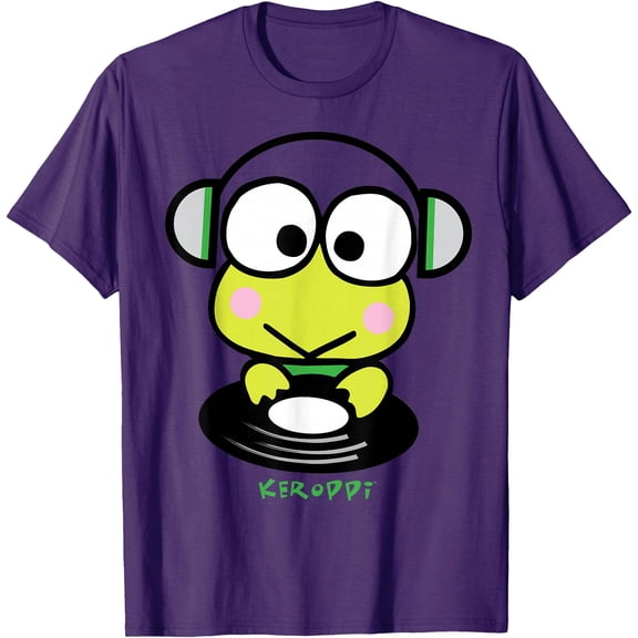 Keroppi DJ Record Spin DTG Print Unisex T-Shirt
