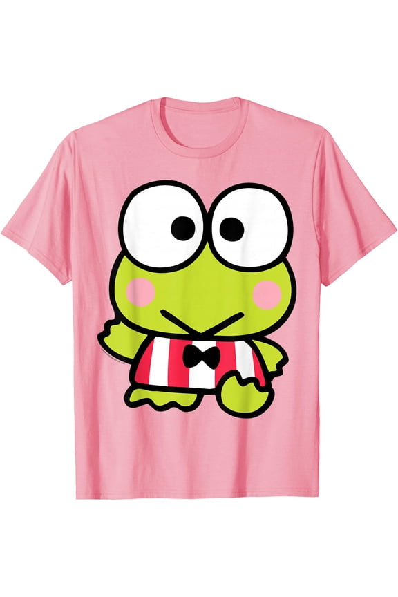 Keroppi Front Hello Greeting Cute DTG Print Unisex T-Shirt,Light Pink Color,Size M