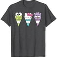 thumbnail image 1 of Keroppi Hello Kitty Badtz-Maru Ice Cream Cone DTG Print Unisex T-Shirt,Dark Heather Grey Color,Size YL, 1 of 5
