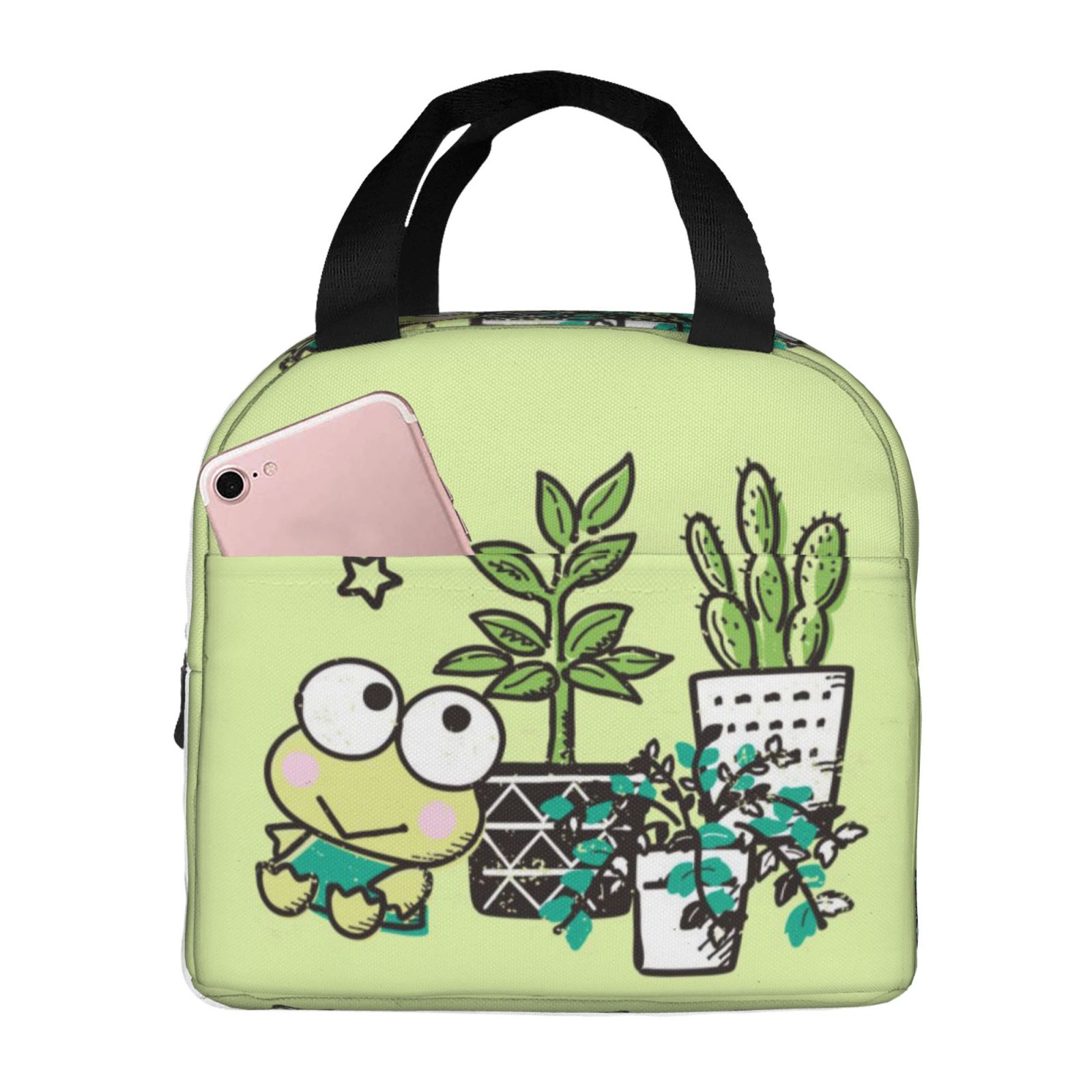 Keroppi Lunch Bag Cute Lunch Box Insulated Reusable Large Capacity