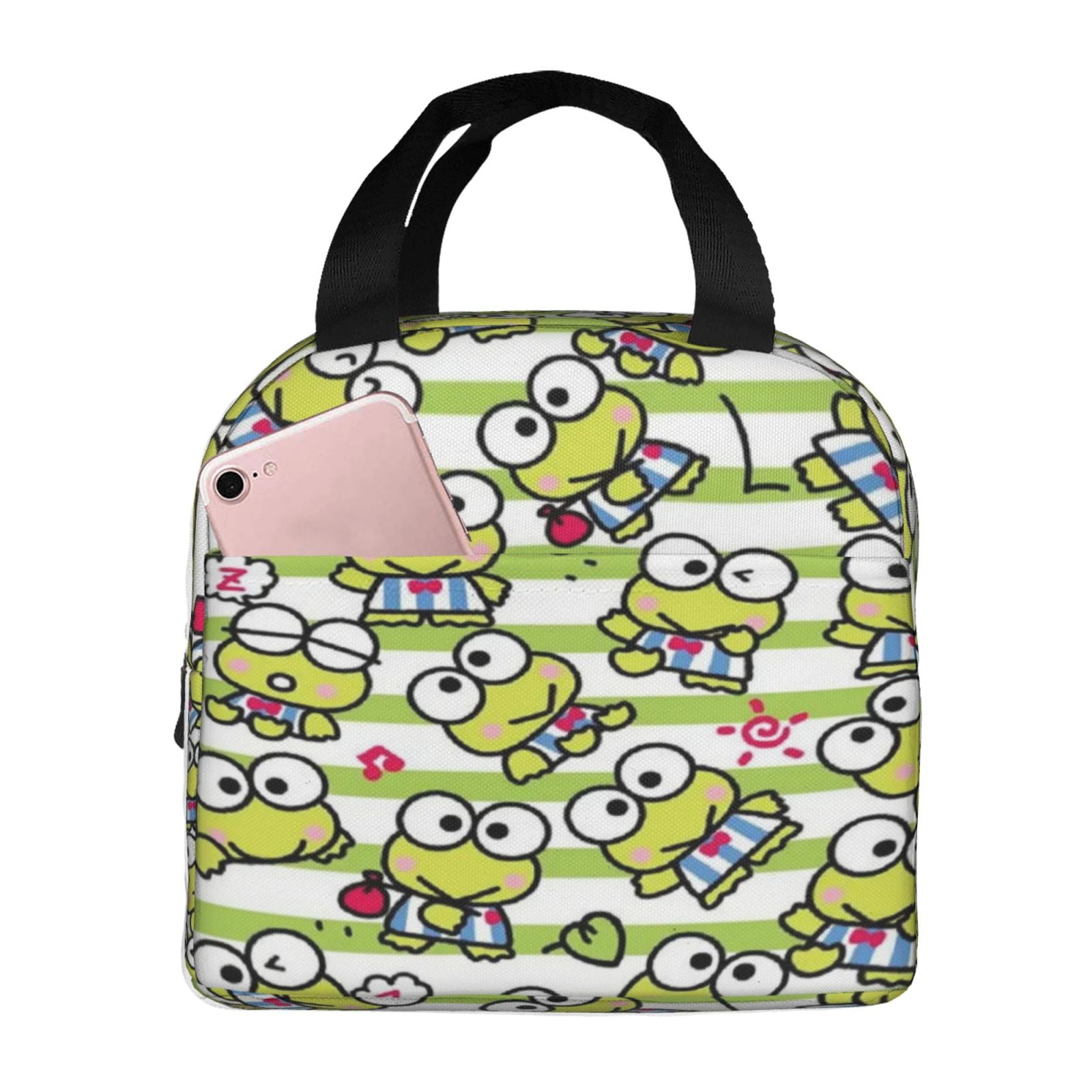 Keroppi Lunch Bag Cute Lunch Box Insulated Reusable Large Capacity