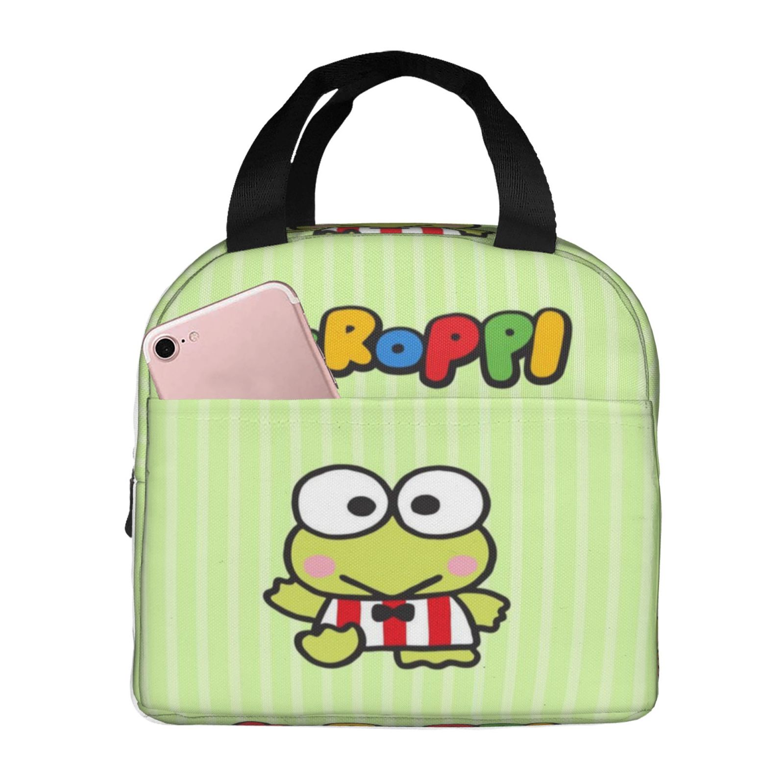 Keroppi Lunch Bag Cute Lunch Box Insulated Reusable Large Capacity Cooler Tote Bag For Office