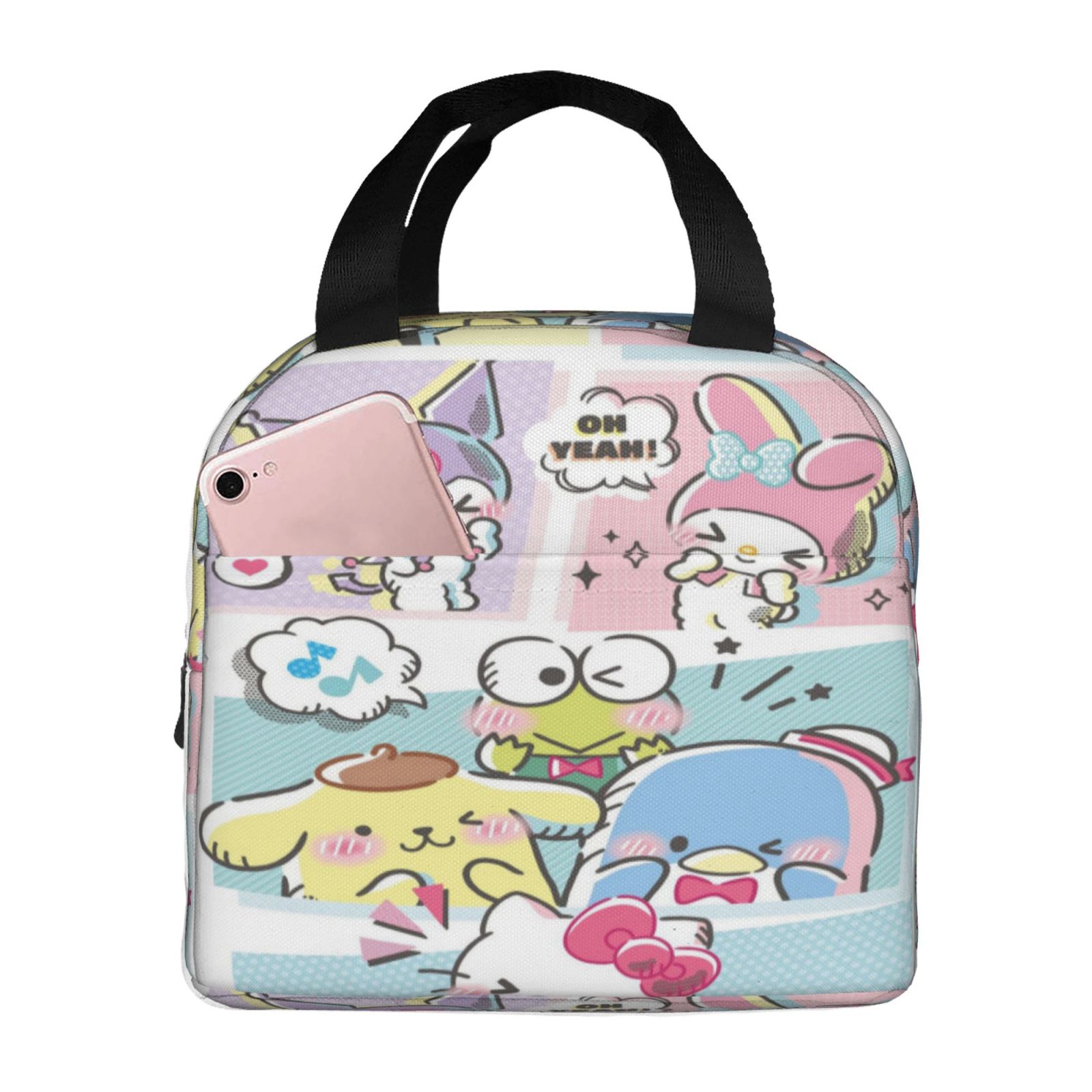 Keroppi Lunch Bag Cute Lunch Box Insulated Reusable Large Capacity