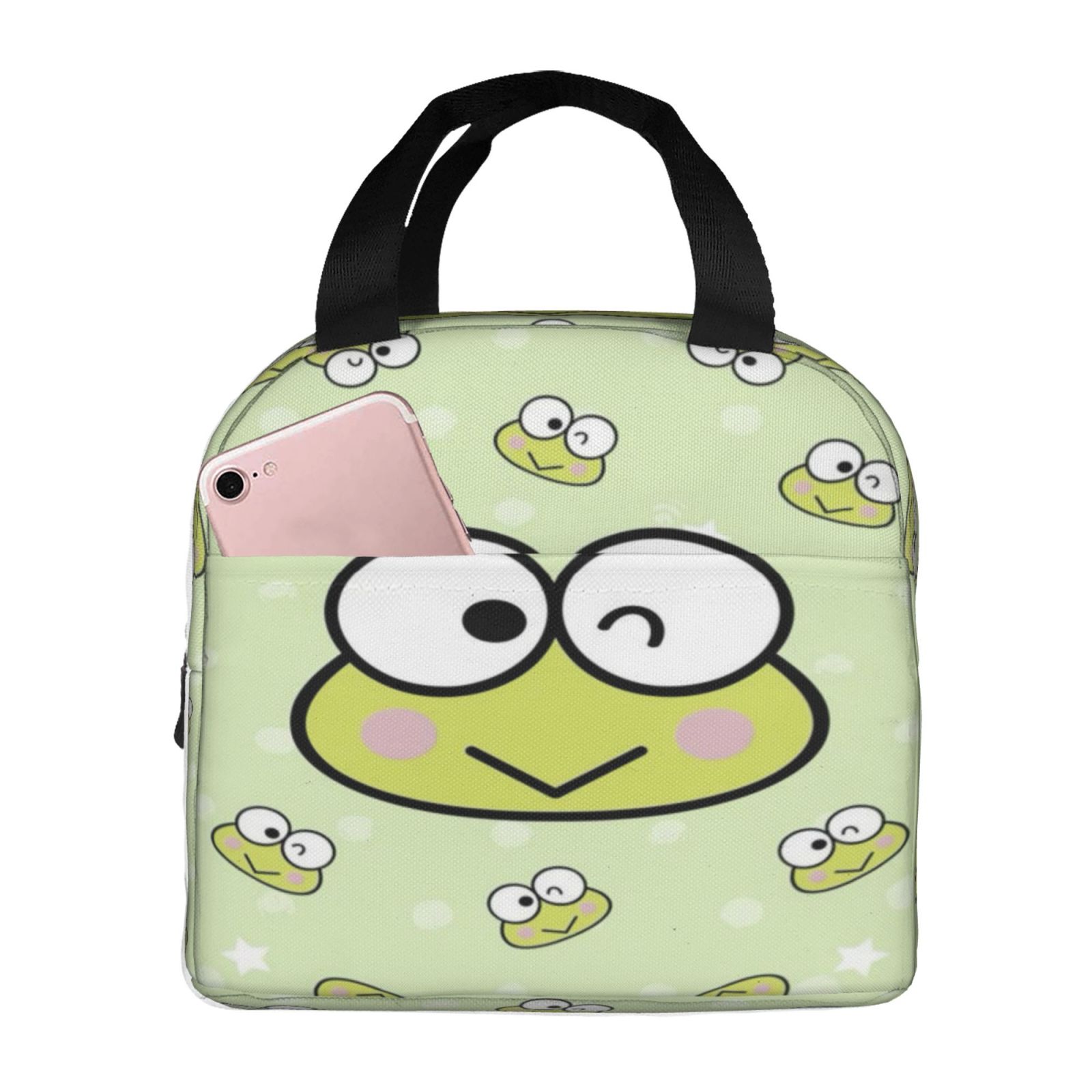 Keroppi Lunch Bag Cute Lunch Box Insulated Reusable Large Capacity Cooler Tote Bag For Office