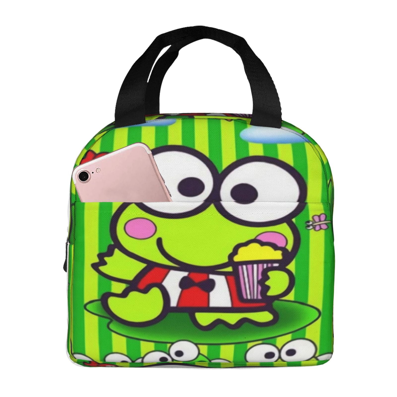 Keroppi Lunch Bag Cute Lunch Box Insulated Reusable Large Capacity Cooler Tote Bag For Office