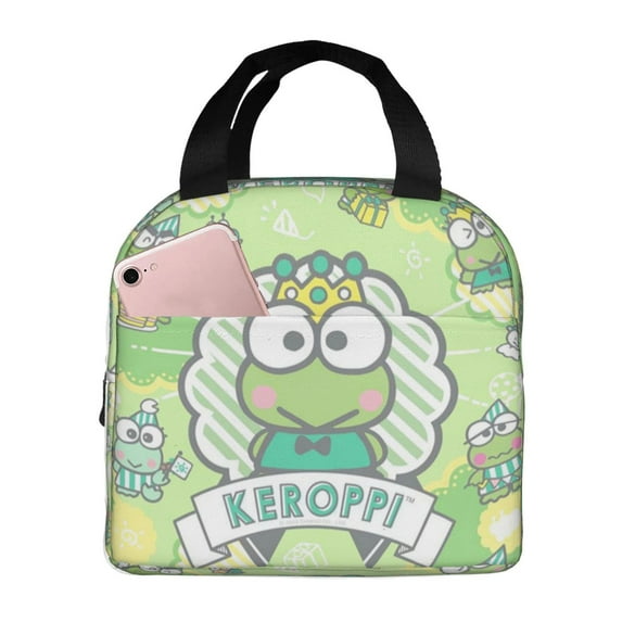 Keroppi Lunch Bag, Insulated Lunch Bag for Women Men Lunch Box Container Bag Reusable Lunch Tote Bag for Office, Work, Beach, Travel, Picnic