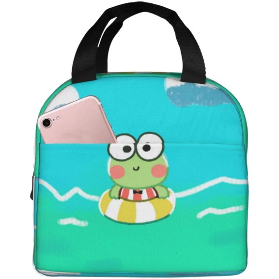 Keroppi Lunch Bag Insulated Lunch Box With Compartments Waterproof Reusable Tote Bag For Work Hiking Travel One Size