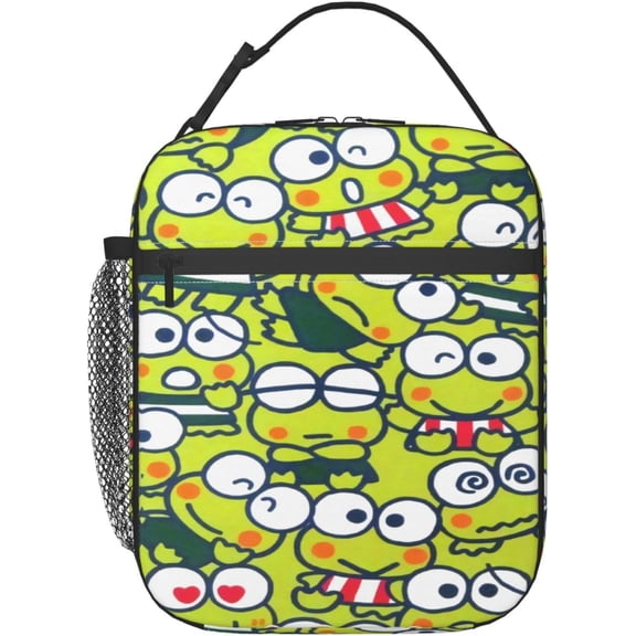 Keroppi Lunch Bag Insulated Lunch Box With Compartments Waterproof Reusable Tote Bag For Work Hiking Travel One Size