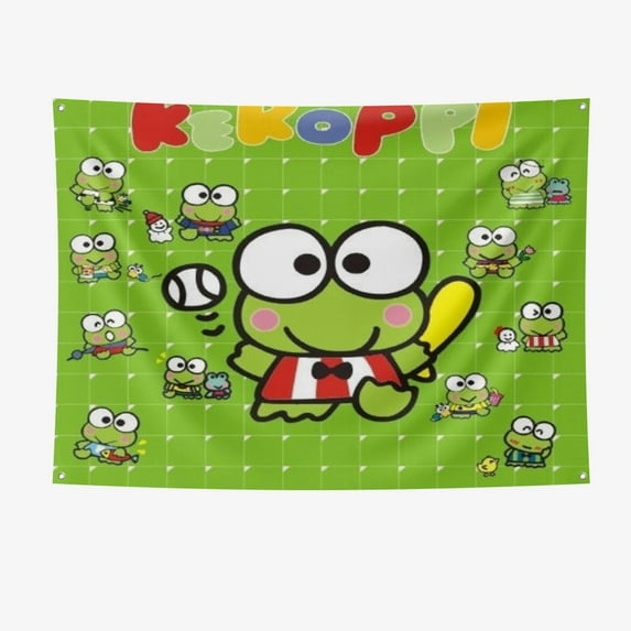 Keroppi Party Supplies Happy Birthday Banner 7*5FT Large Size Keroppi Party Decoration