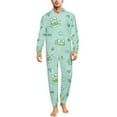 thumbnail image 1 of Keroppi Unisex Onesie Pajamas Zipper Jumpsuit Hooded One Piece Sleepwear for Family Mens Womens, 1 of 8