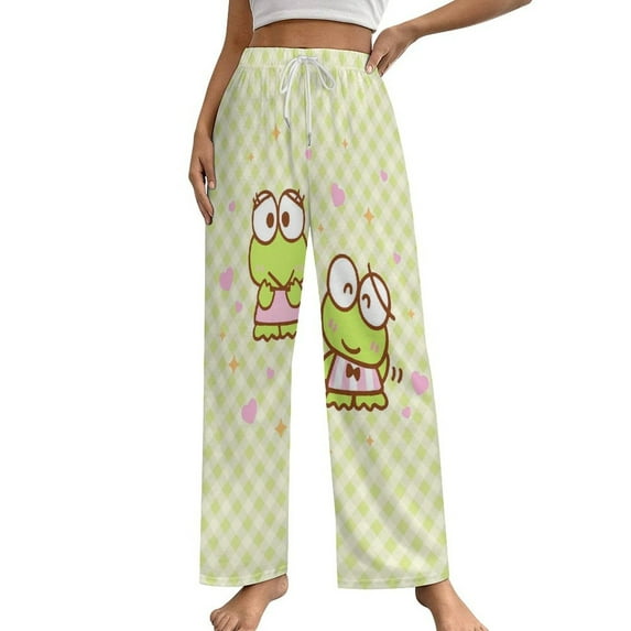 Keroppi Womens Comfy Pajama PJ Pants Lounge Pants Sleepwear Drawstring PJ Bottoms Pants