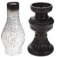 thumbnail image 1 of FUEENIRVA Emergency Lighting Kerosene Lamp Shape Candle Holder Black 1 Set, 1 of 6