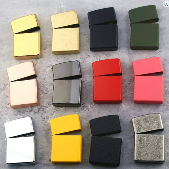 Kerosene Lighter Copper Shell Black Matte Finish, Replacement Metal Lighter Case, 1-Pack High-End Lighter Accessories For Refillable Lighters