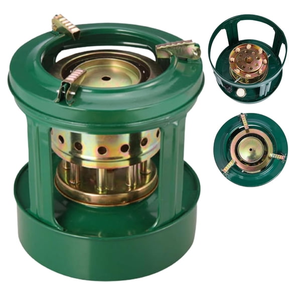 Kerosene Stove, 700ml Iron Petroleum Heater, 7 Inch Small Camping Kerosene Stove with 8 Cotton Wicks, Windproof Portable Camping Stove Grill for 2-3 People