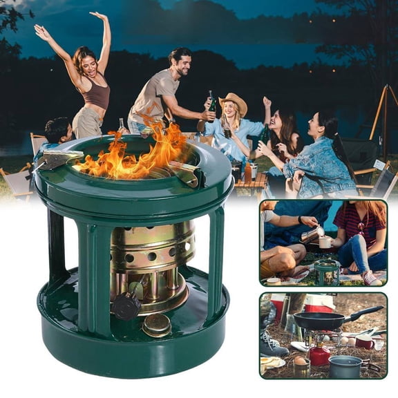 Kerosene Stove, 8-Wicks Portable Camping Stove Burner with Heater, 4-6 Hours Efficient Camping Picnic Stove for Backpacking, Hiking, Picnic, Camping, Lightweight Diesel Alcohol Stove