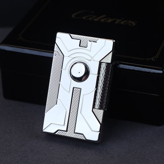 Kerosene lighter, Top Metal Pocket Lighter Daily Use, Sold Without Fuel.,SKU00855-银色油机