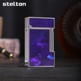 thumbnail image 1 of Kerosene lighter, Top Metal Pocket Lighter Daily Use, Sold Without Fuel.,SKU01005-银底紫贝, 1 of 12
